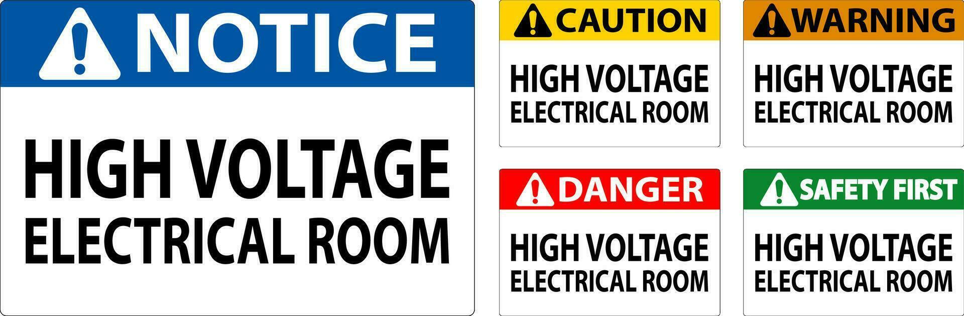 Perigo placa Alto Voltagem - elétrico quarto vetor