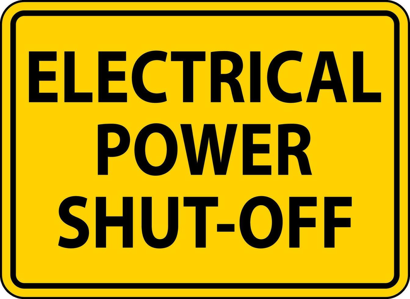 elétrico equipamento Atenção placa elétrico poder desligar vetor