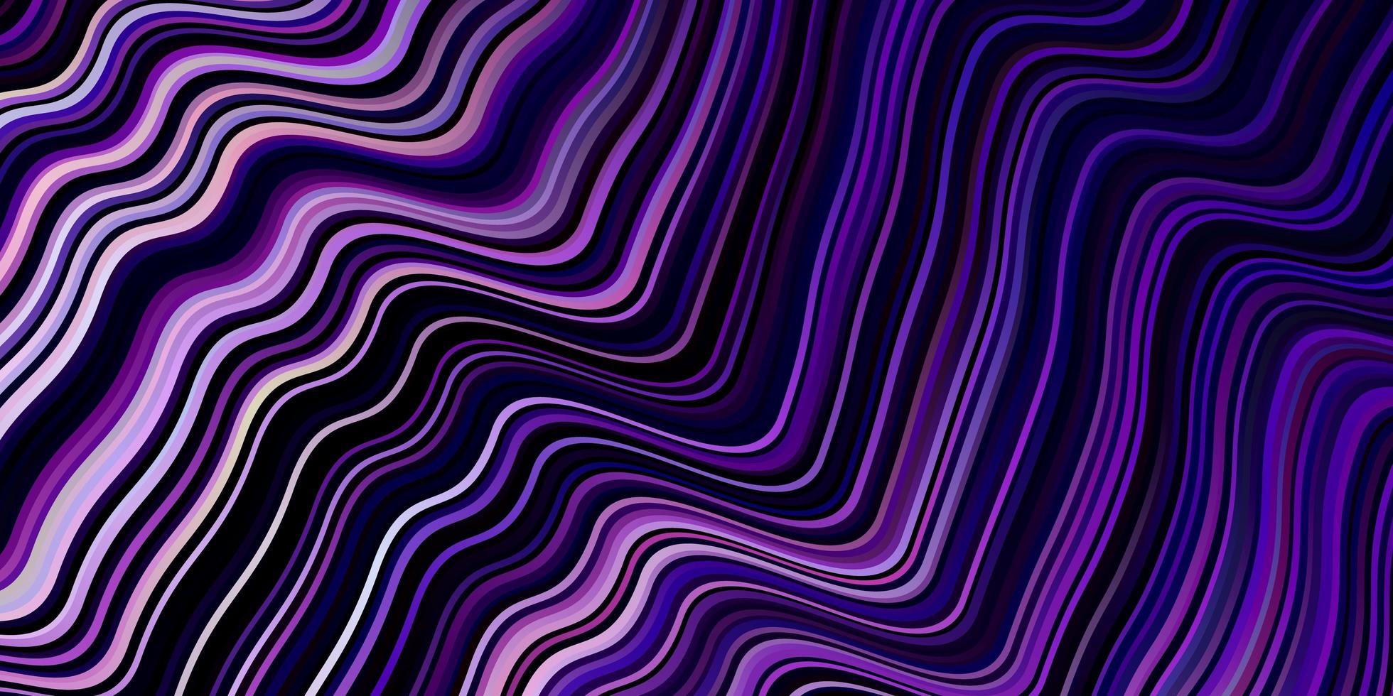 textura vector roxo claro com linhas curvas.