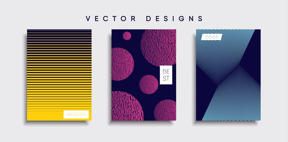 Mínimo Vector desenhos de capa. Modelo de poster futuro