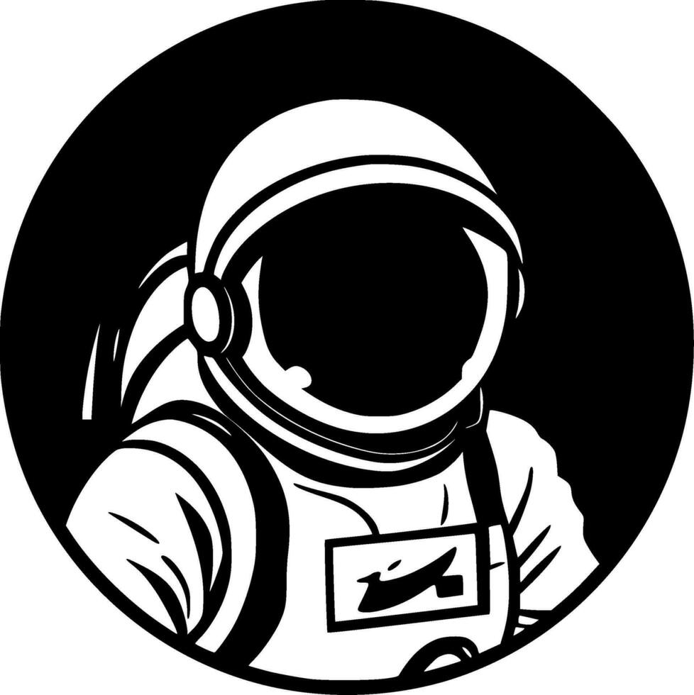 astronauta - minimalista e plano logotipo - vetor ilustração