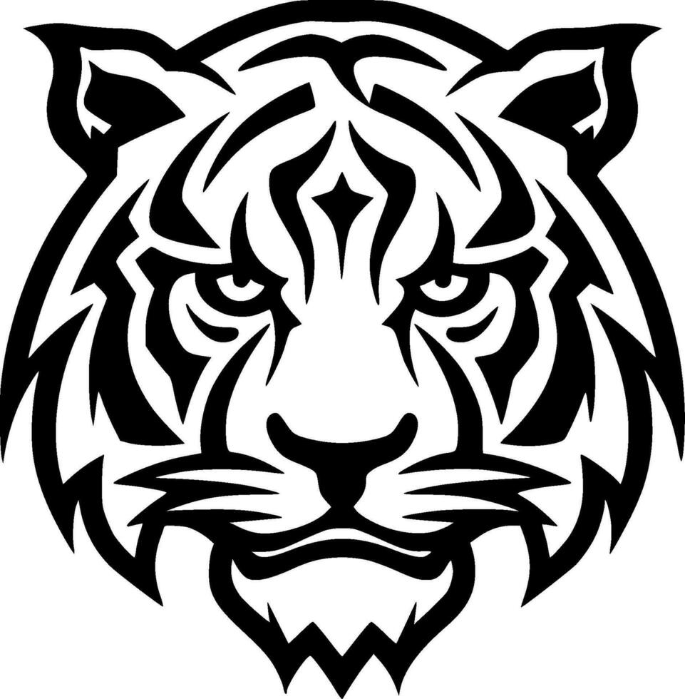 tigre - minimalista e plano logotipo - vetor ilustração