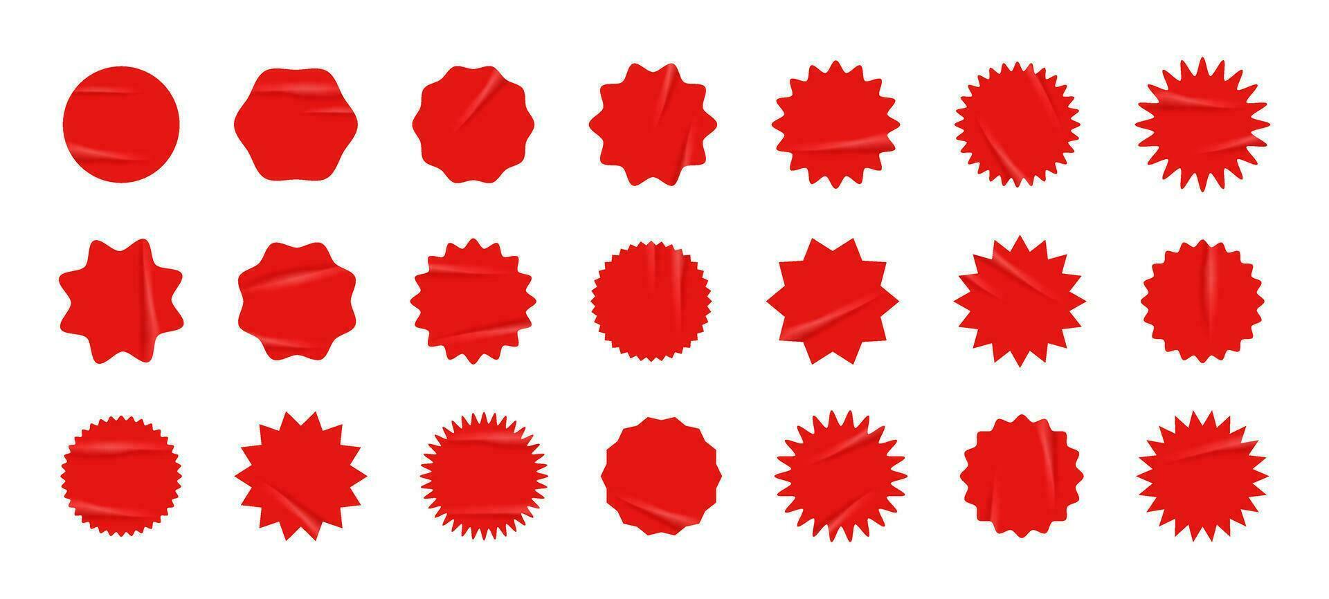 conjunto do vermelho starburst com grunge retro textura vetor ilustração