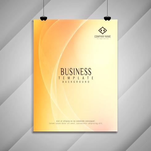 Design de brochura de negócios ondulado colorido elegante abstrato vetor