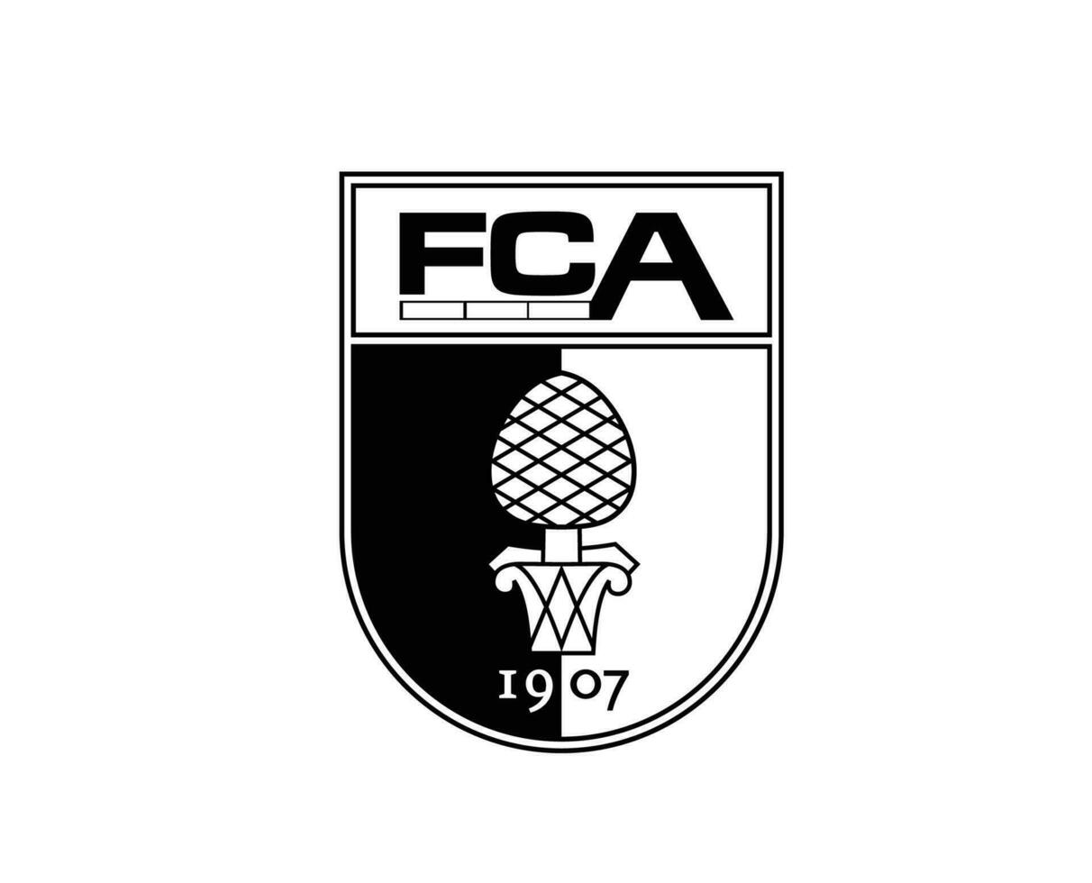 Augsburg clube logotipo símbolo Preto futebol Bundesliga Alemanha abstrato Projeto vetor ilustração