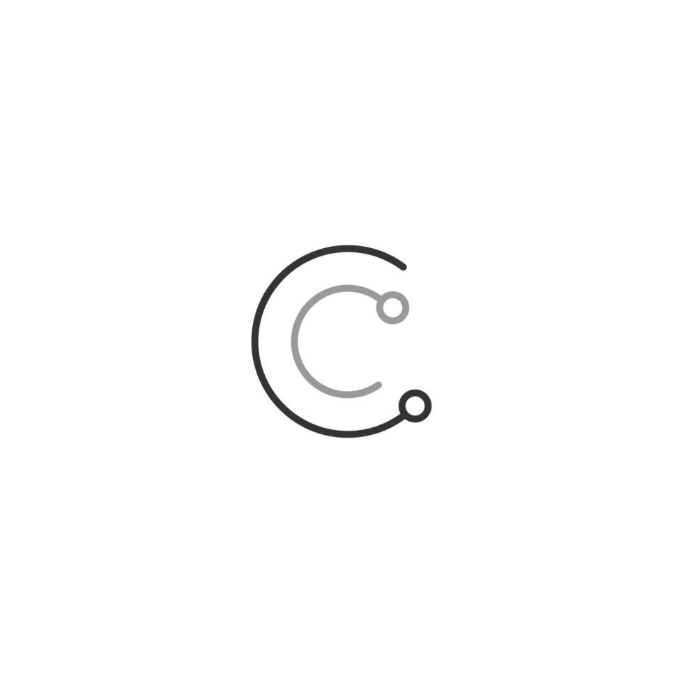 vetor de design de ícone de logotipo de tecnologia de circuito
