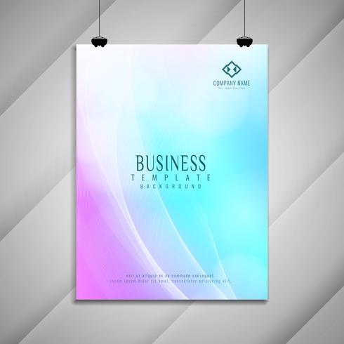 Design de brochura de negócios ondulado colorido elegante abstrato vetor
