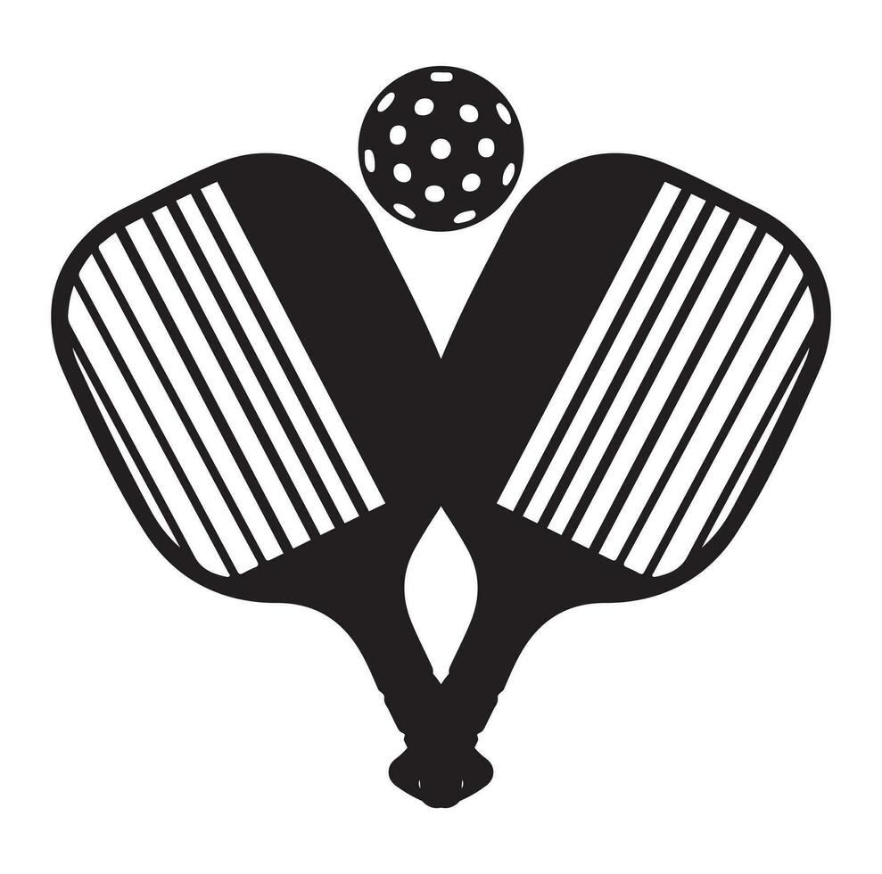 pickleball vetor e pickleball remos placa símbolo ícone vetor ilustração pickleball logotipo vetor