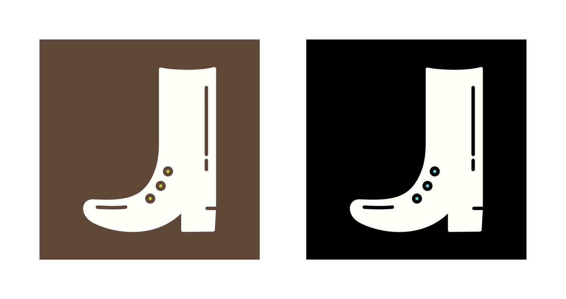 ícone de vetor de bota de cowboy