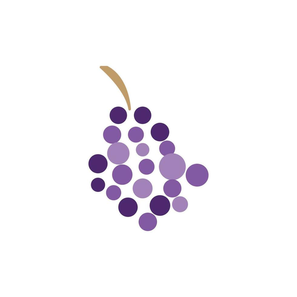 uva logotipo, jardim vetor, fresco roxa fruta, vinho marca projeto, simples ilustração modelo vetor