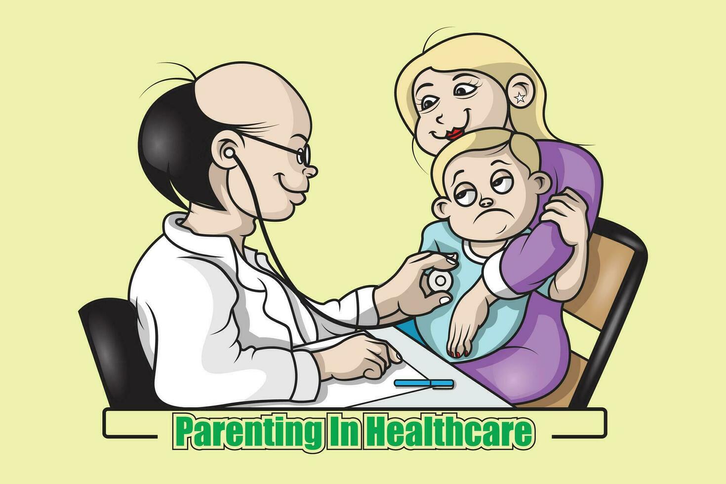 ilustração vetor gráfico do parentalidade dentro cuidados de saúde