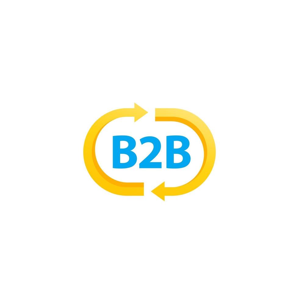 logotipo de vetor de comércio b2b, conceito de negócio