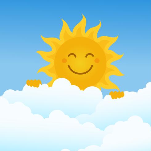 Sun Clipart Set Ilustração Vetorial vetor