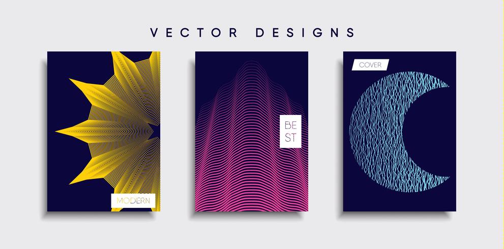 Mínimo Vector desenhos de capa. Modelo de cartaz do futuro.