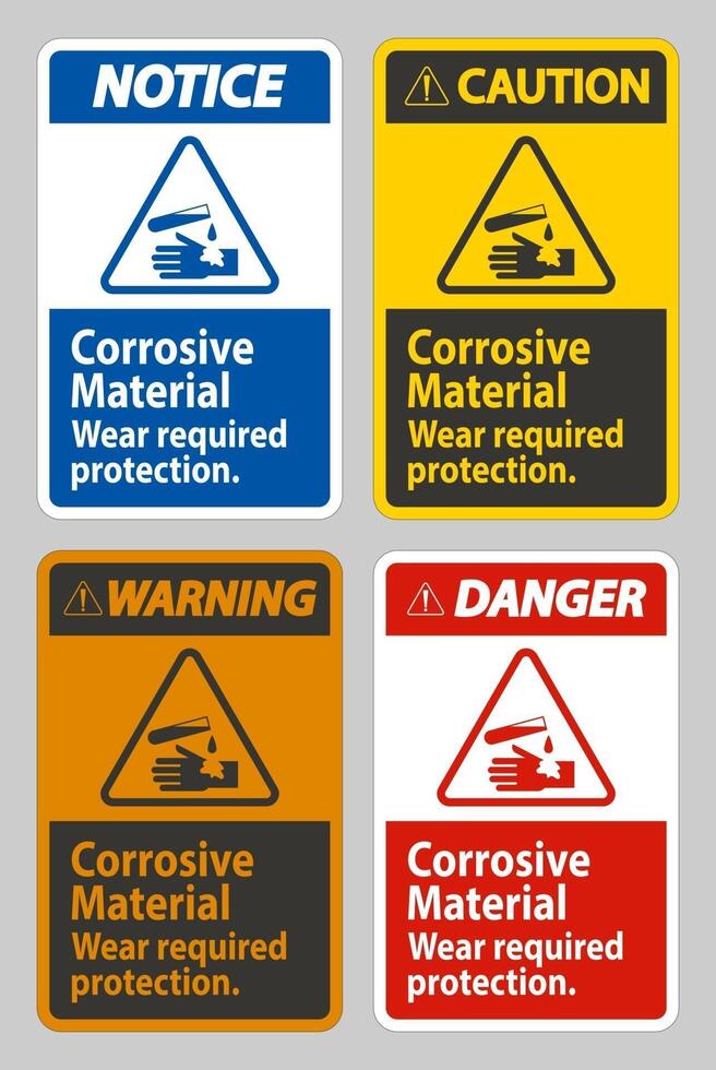 materiais corrosivos, proteção necessária contra desgaste vetor