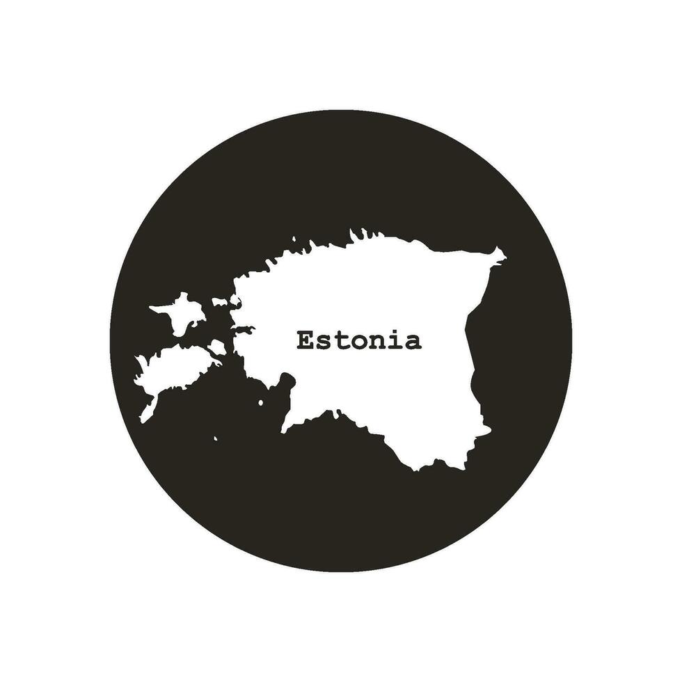 Estônia mapa ícone vetor