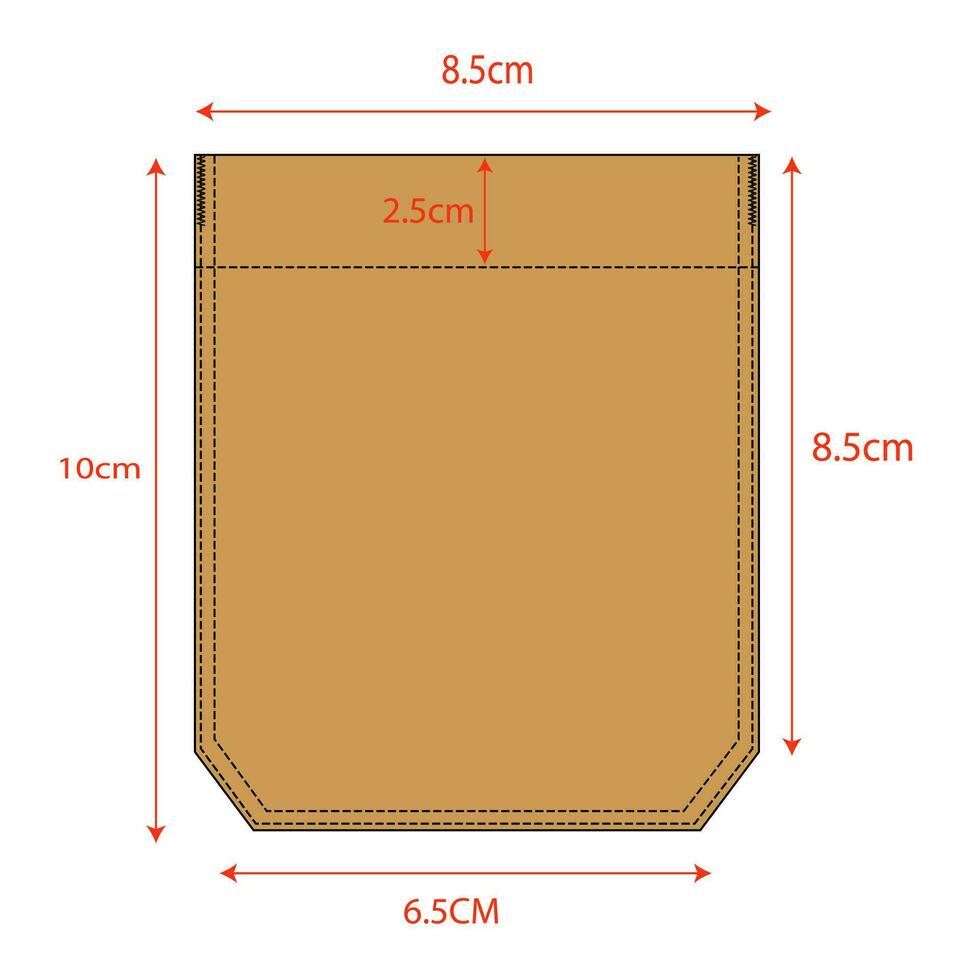 aparelhos bolso técnico desenhando plano esboço vetor ilustração com medição detalhes