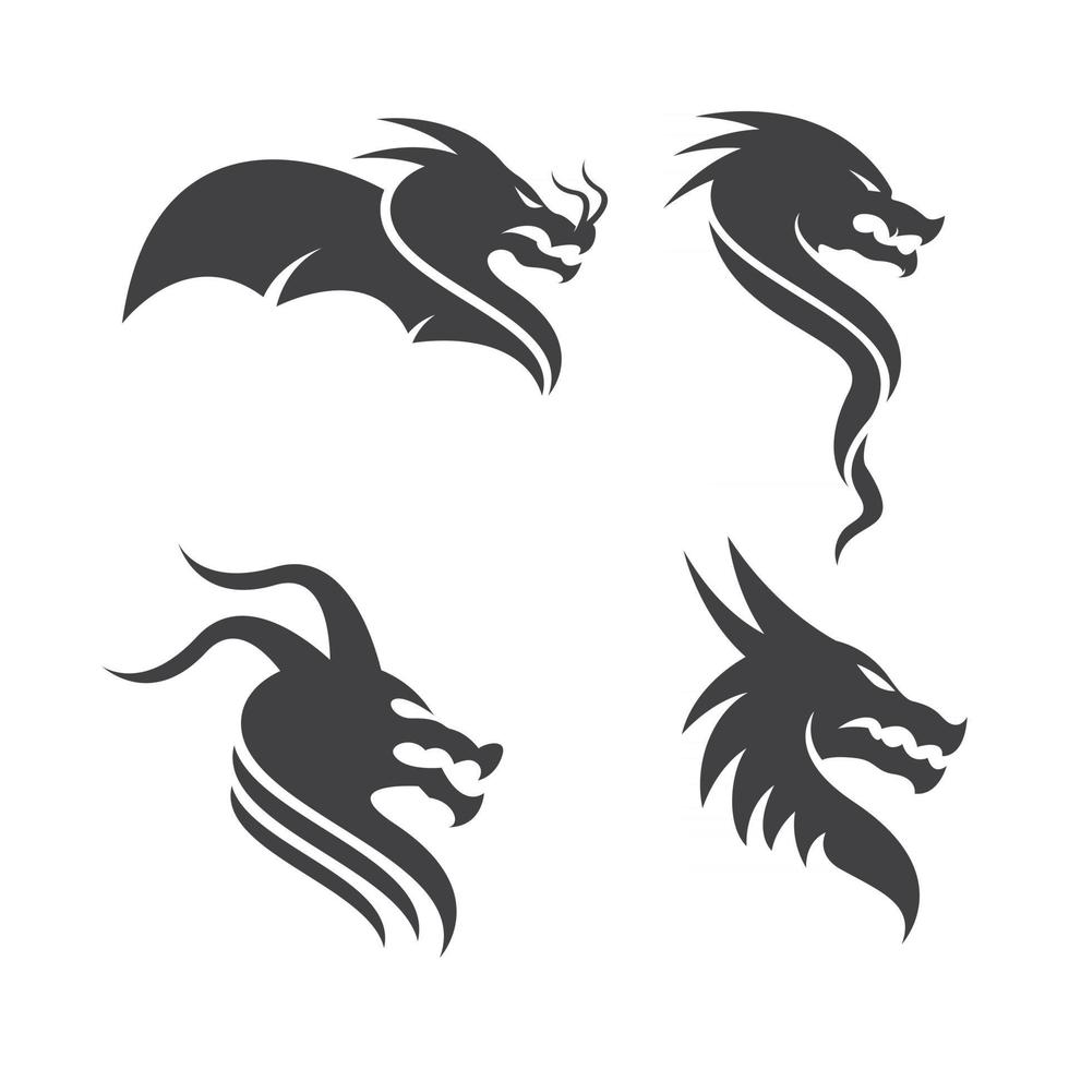imagens do logotipo da cabeça do dragão vetor