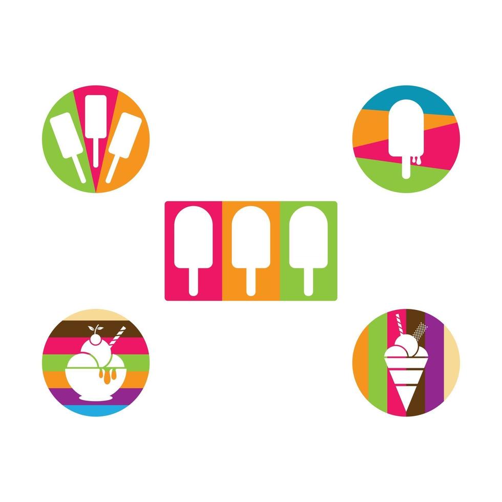 ilustração de imagens de logotipo de sorvete vetor