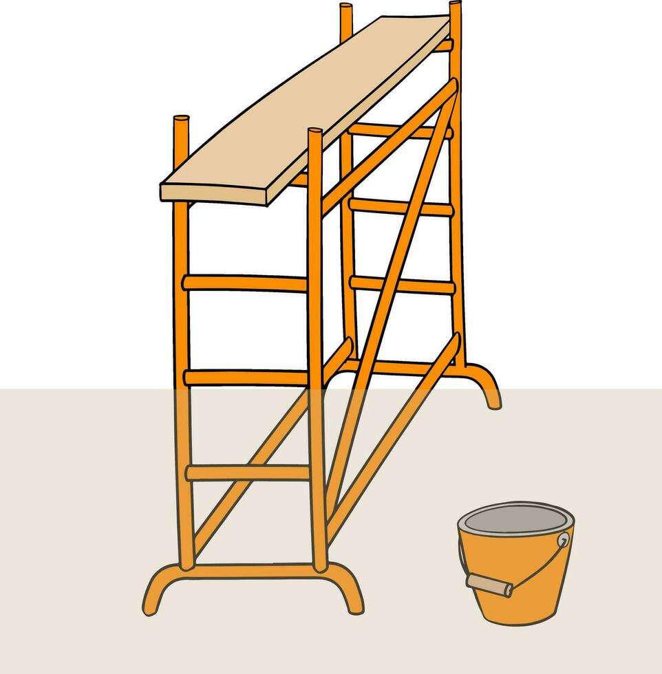 construção guindaste argamassa máquina escada mulher homem carrinho de mão desenho animado vetor conjunto