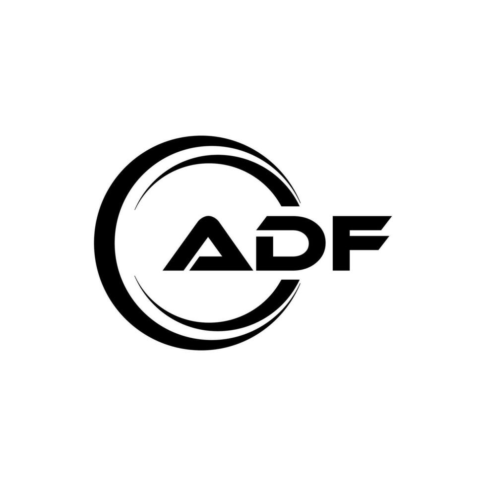 adf logotipo projeto, inspiração para uma único identidade. moderno elegância e criativo Projeto. marca d'água seu sucesso com a impressionante isto logotipo. vetor