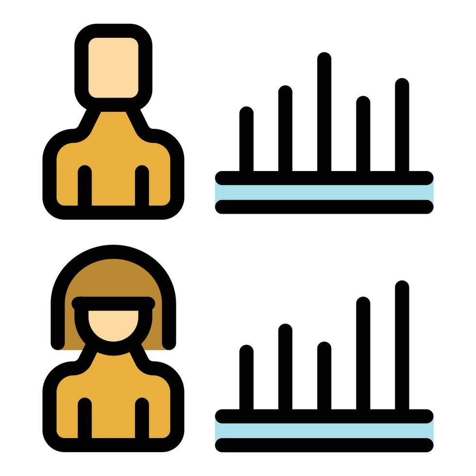 gênero saúde ícone vetor plano