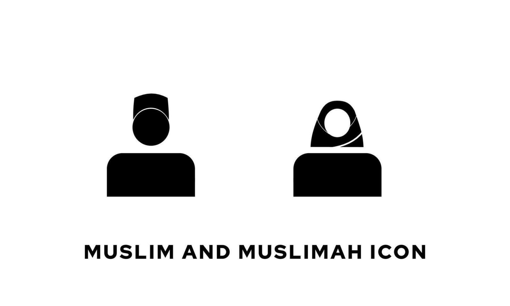 islamismo pessoa ou pessoas ícone vetor. avatar muçulmano e muslimah símbolo. vetor