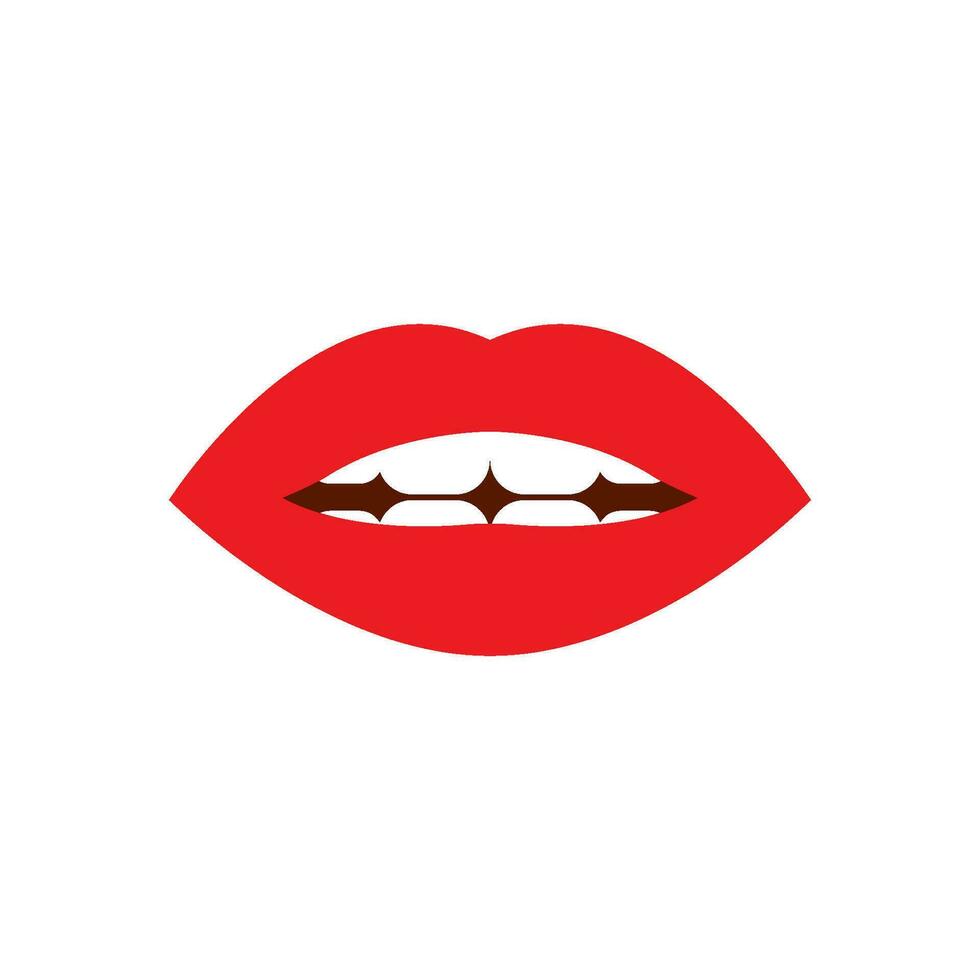 modelo de vetor de logotipo cosmético de ícone de lábios
