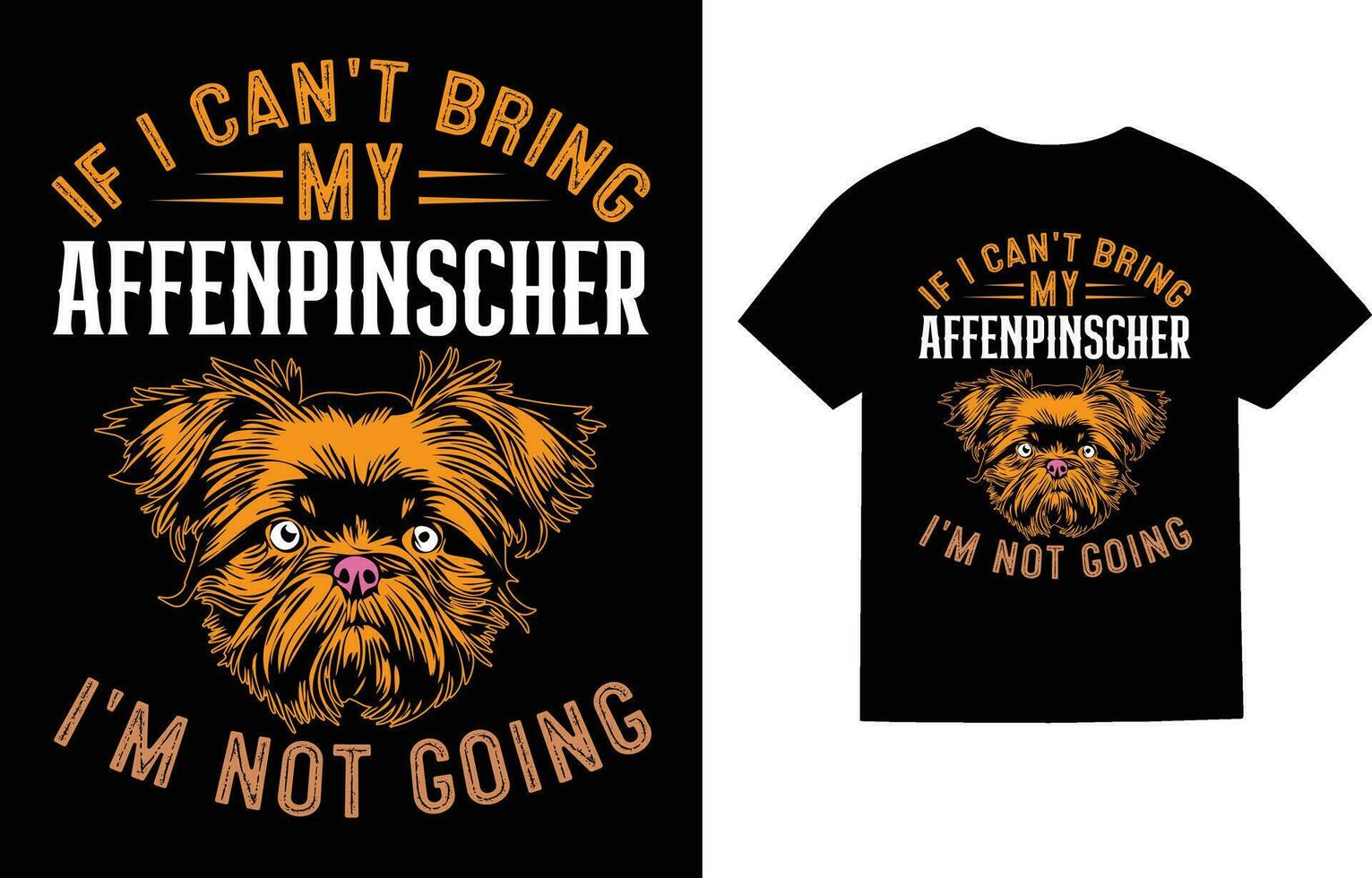 Affenpinscher cachorro camiseta Projeto vetor