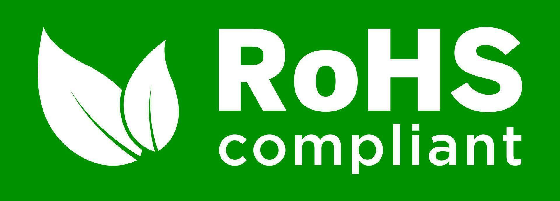 verde fundo logotipo vetor Rohs complacente ícone ou logotipo