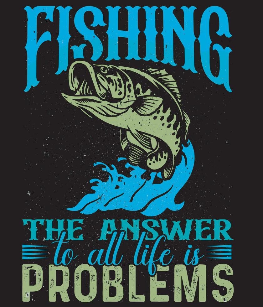 vetor de design de camiseta de pesca