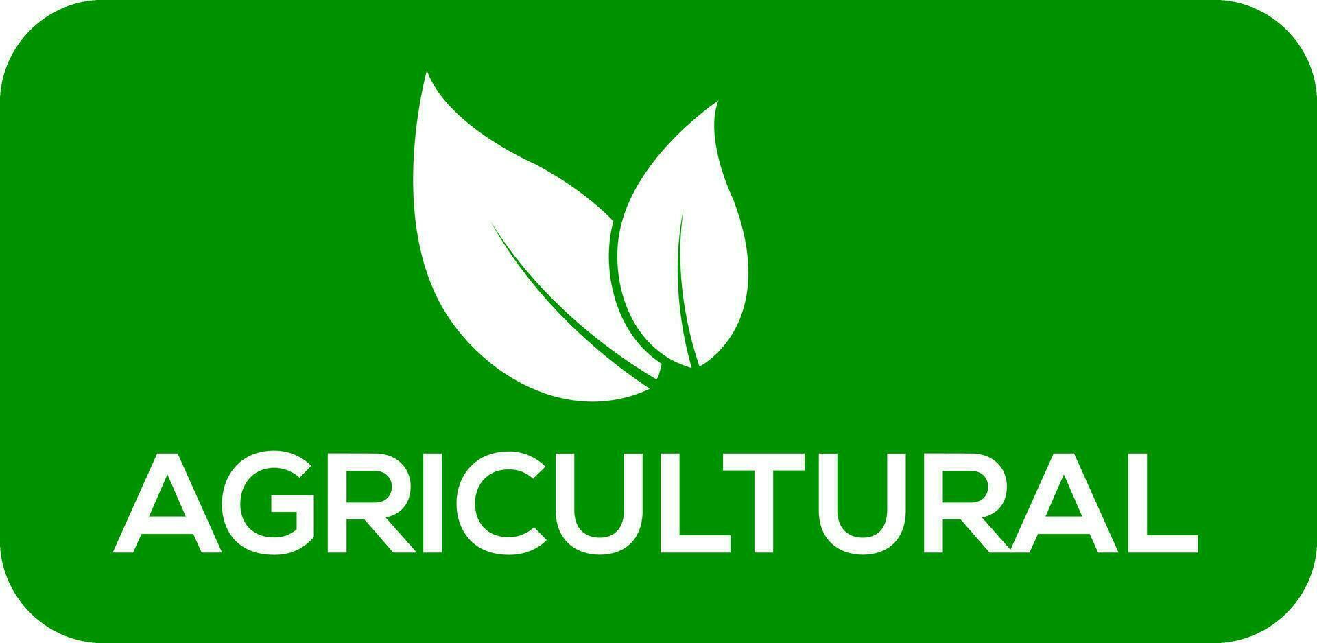 agrícola folha vetor logotipo ou ícone, verde fundo agrícola logotipo