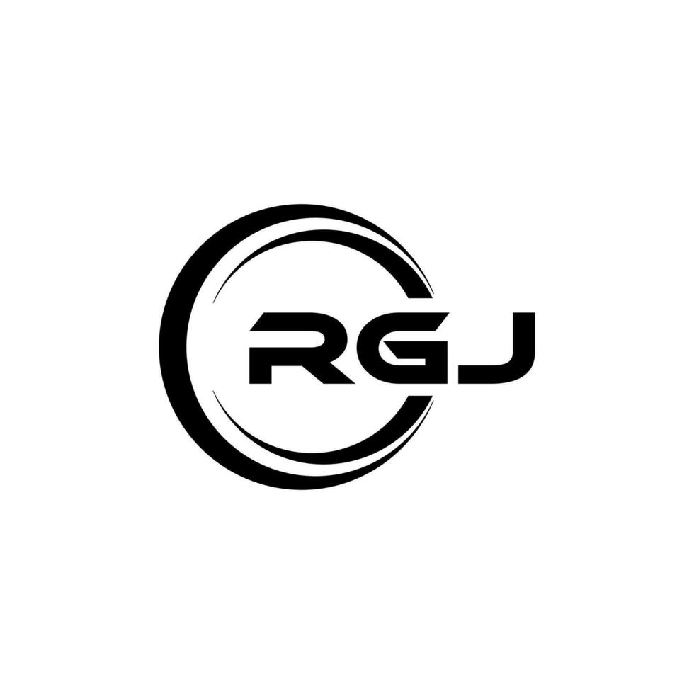 rgj logotipo projeto, inspiração para uma único identidade. moderno elegância e criativo Projeto. marca d'água seu sucesso com a impressionante isto logotipo. vetor