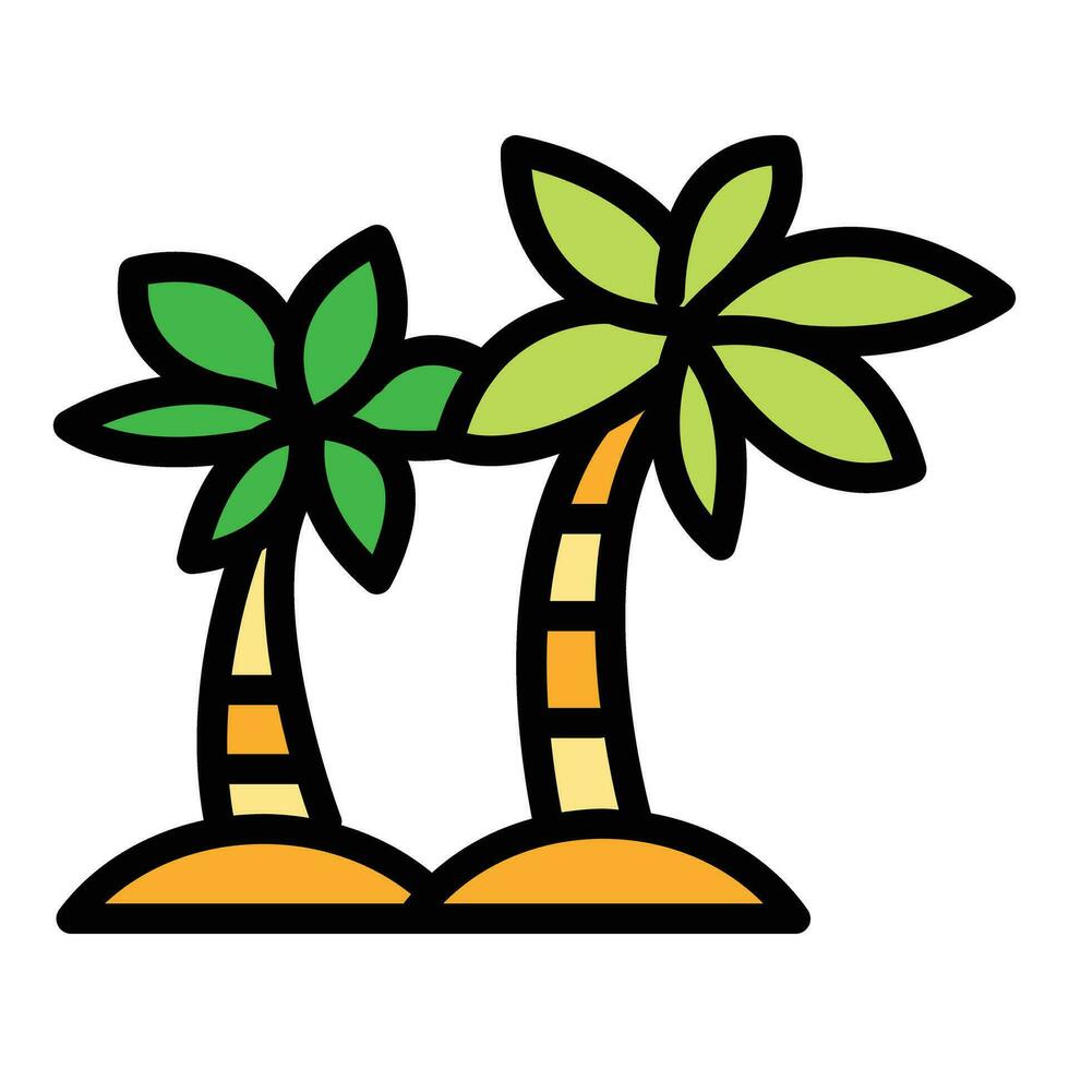 Jacarta Palma árvore ícone vetor plano