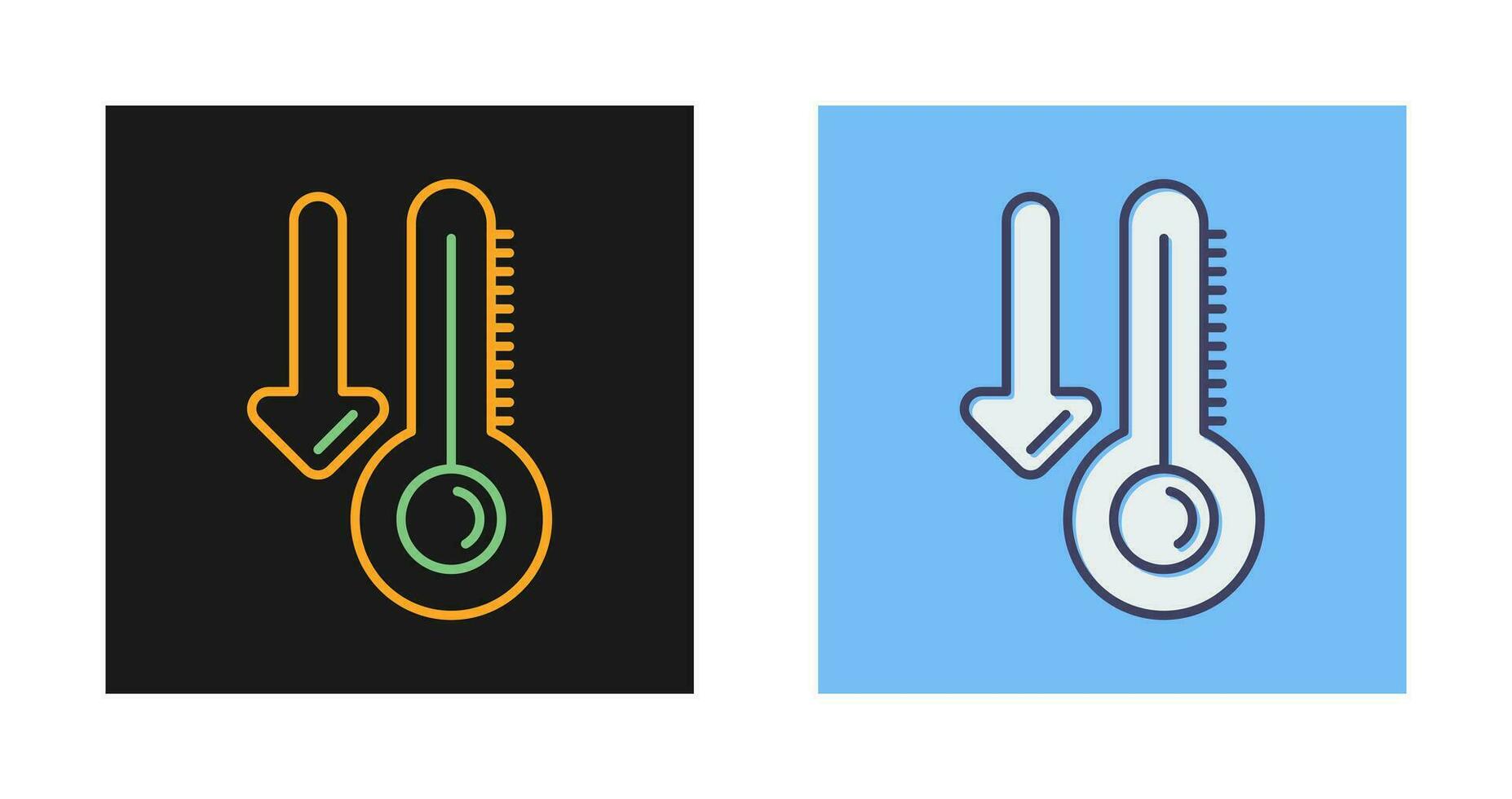 ícone de vetor de baixa temperatura