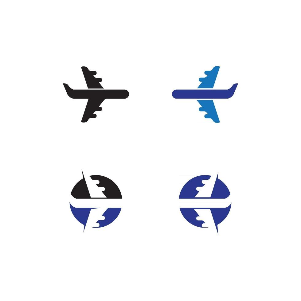 transporte de design de logotipo e vetor de avião