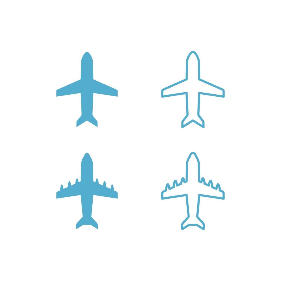 transporte de design de logotipo e vetor de avião