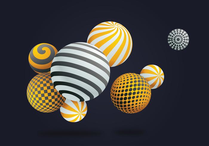 Projeto de vetor 3D esferas