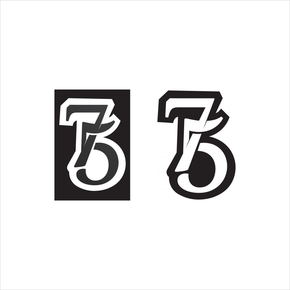 design de logotipo e conceito número 75 com conjunto de design de logotipo de bandeira vetor