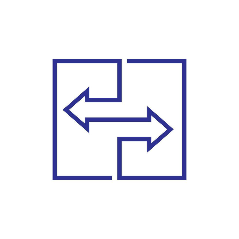 símbolo do bidirecional Setas; flechas dados transferir vetor