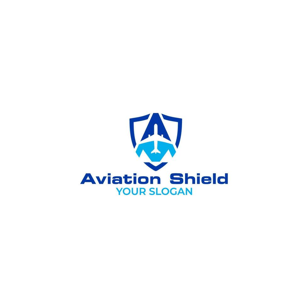 aviação escudo logotipo Projeto vetor