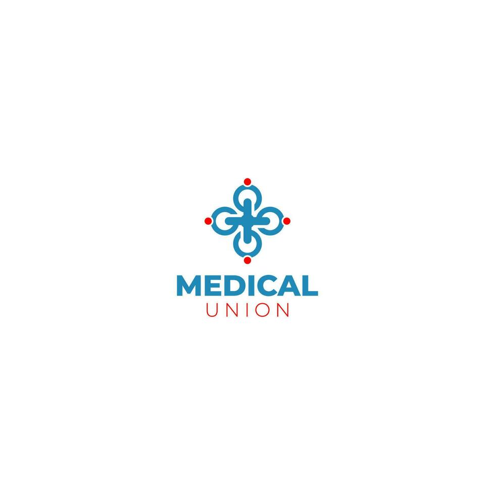 médico União logotipo Projeto vetor