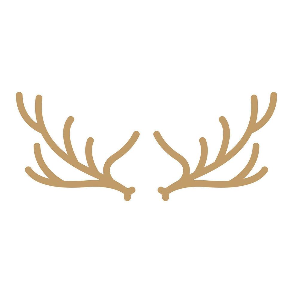 veado chifre logotipo Projeto chifre animal ilustração minimalista simples símbolo ícone vetor