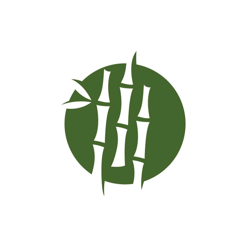 tropical bambu floresta logotipo, árvore tronco e folha projeto, vetor ilustração símbolo