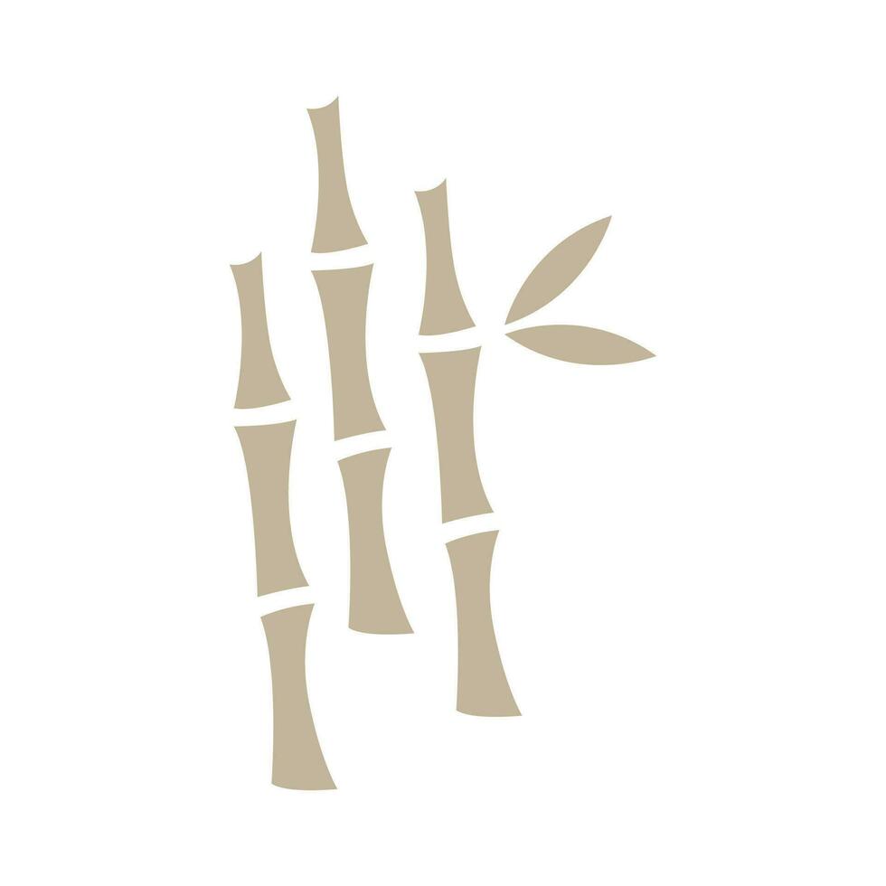 tropical bambu floresta logotipo, árvore tronco e folha projeto, vetor ilustração símbolo
