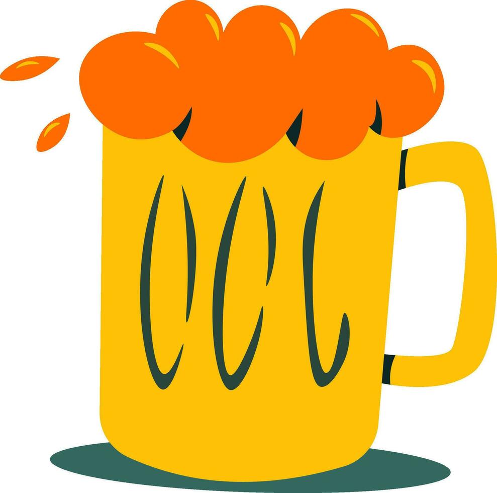 uma vidro do Cerveja plano ilustração, desenho animado ícone vetor