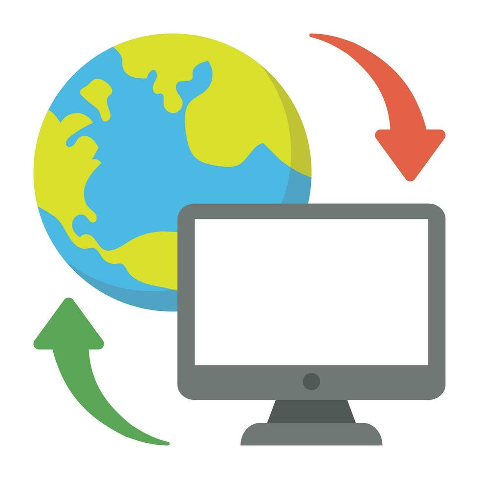 rede Projeto e interface do usuário, ux plano ícones vetor