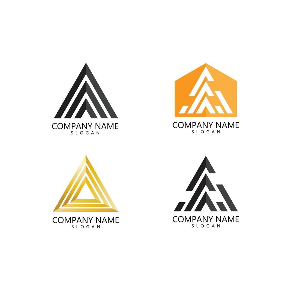 modelo de logotipo de pirâmide vetor