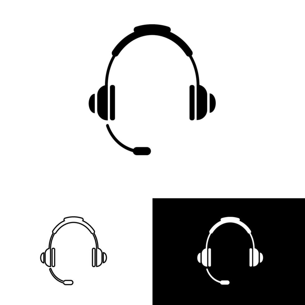 fone de ouvido ícone, fone de ouvido logotipo. vetor ilustração logotipo modelo para muitos propósito. isolado em branco fundo