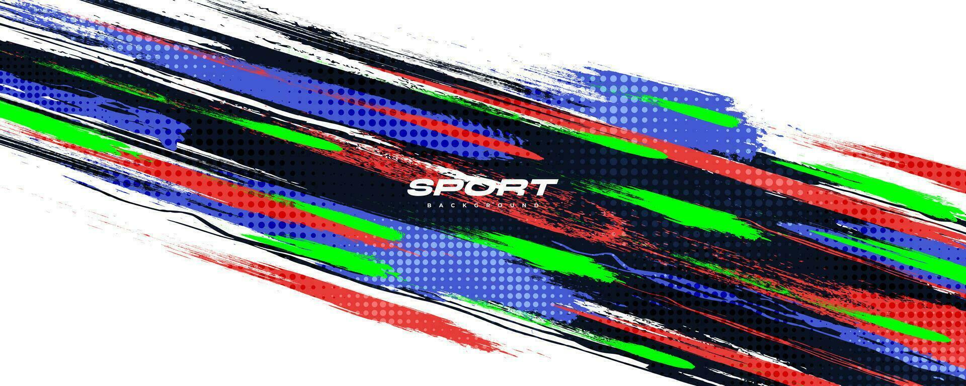 esporte fundo com colorida escova estilo vetor